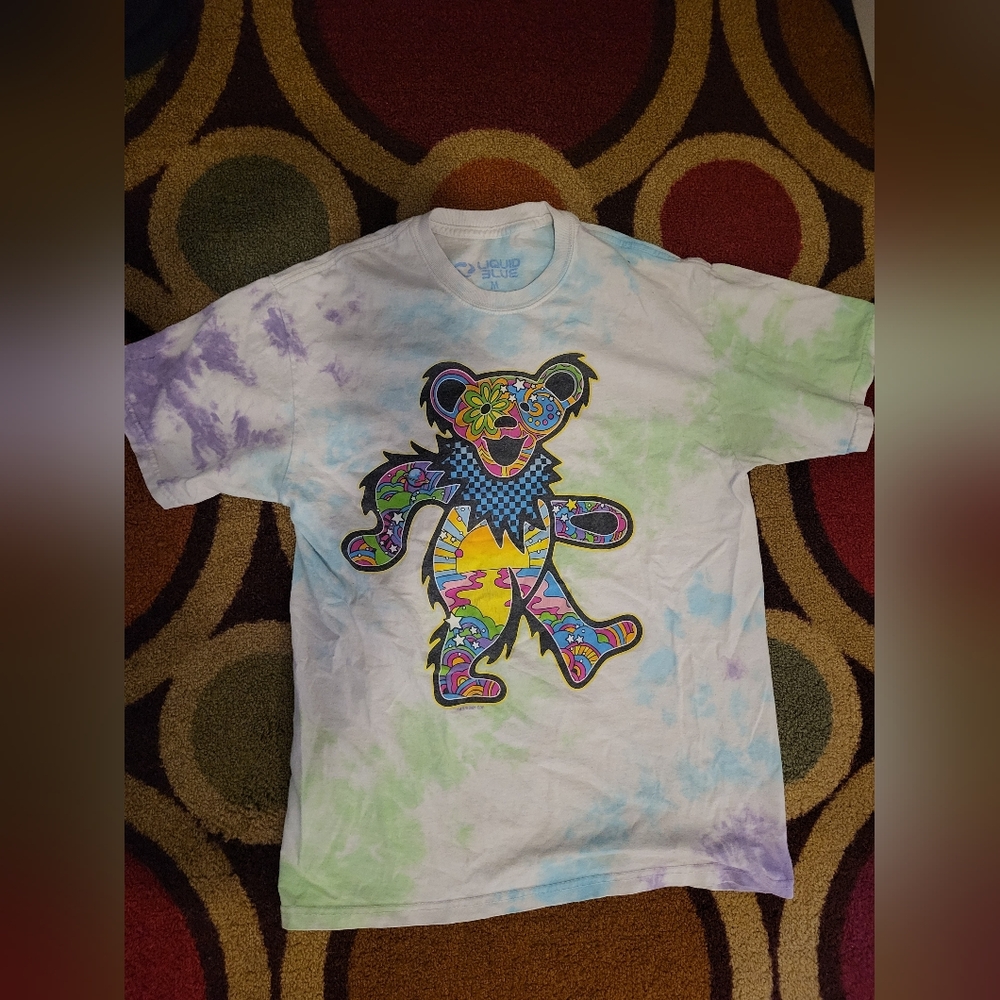 Grateful Dead Tee, Tie Dye, Liquid Blue
